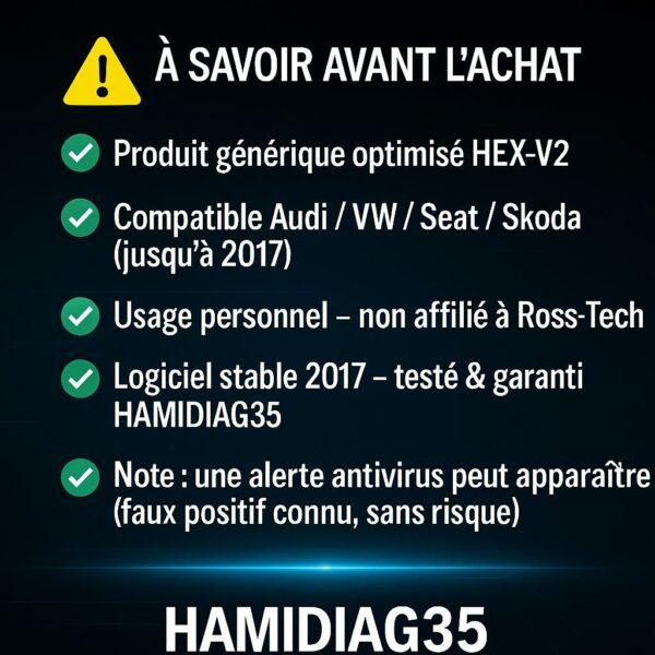 Interface Diagnostic VAG 2017 – VW Audi Seat Skoda | HAMIDIAG35® – Image 2