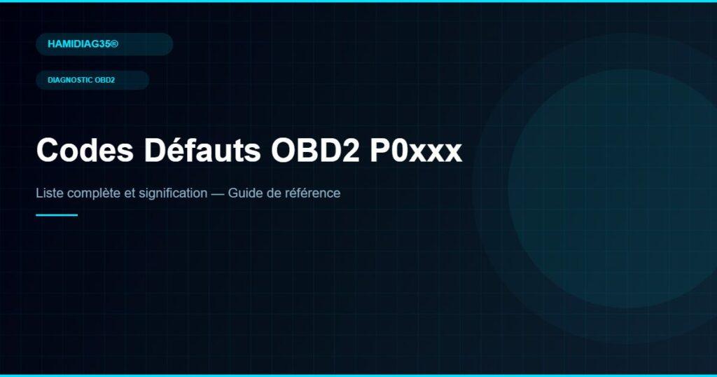Codes Défauts OBD2 P0xxx – HAMIDIAG35