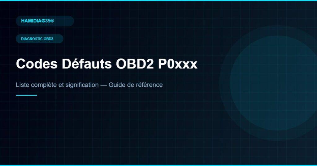 Codes Défauts OBD2 P0xxx – HAMIDIAG35