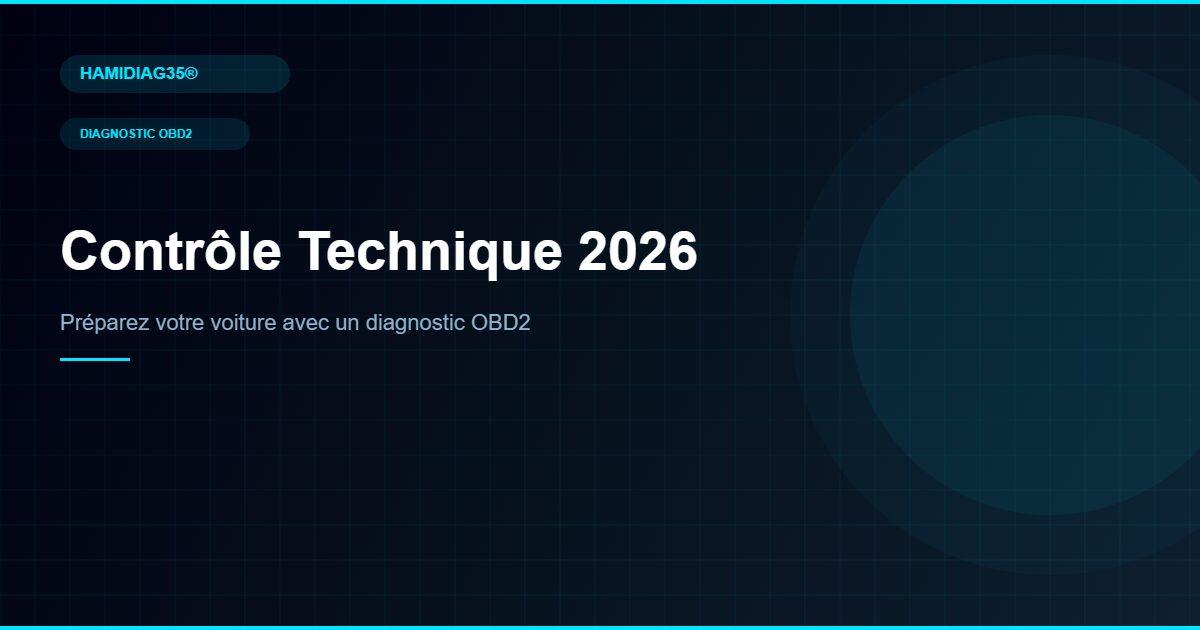 Contrôle technique 2026 diagnostic OBD2 — HAMIDIAG35