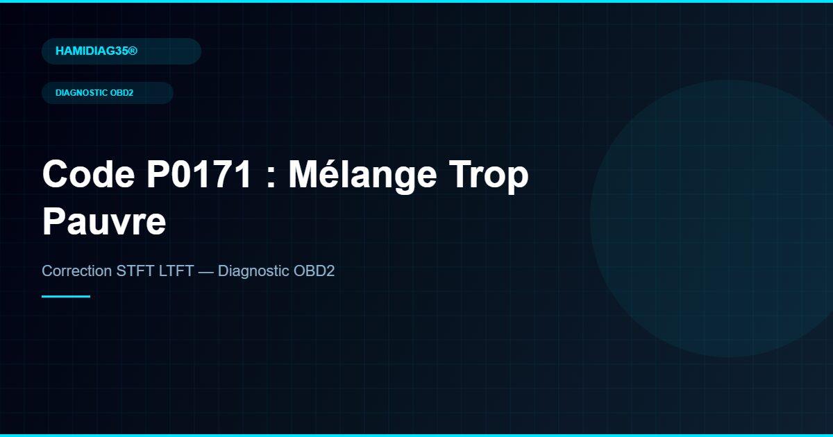 Code OBD2 P0171 mélange trop pauvre — HAMIDIAG35