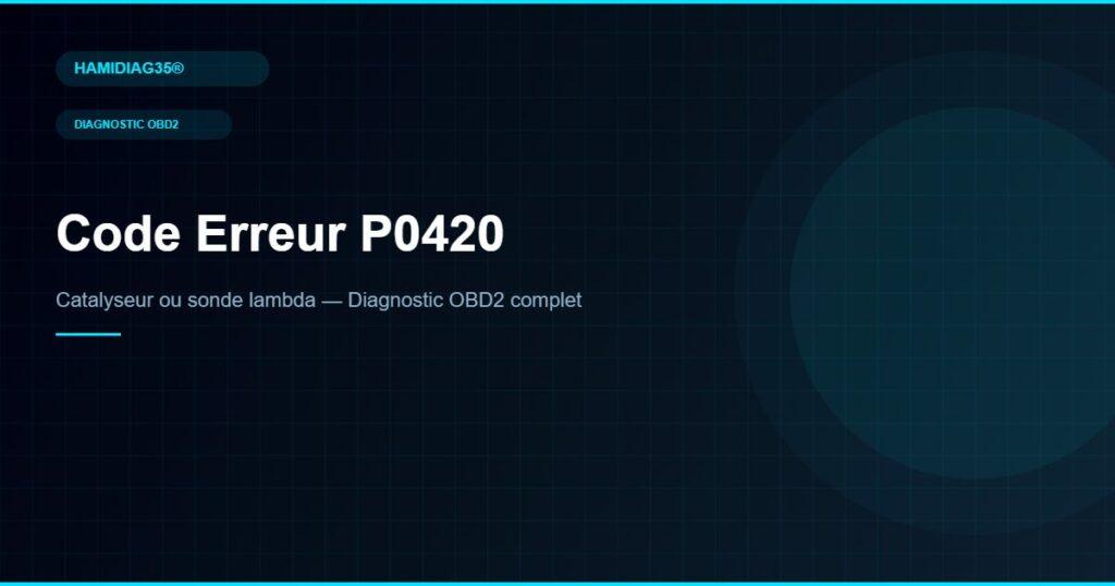 Code Erreur P0420 – HAMIDIAG35