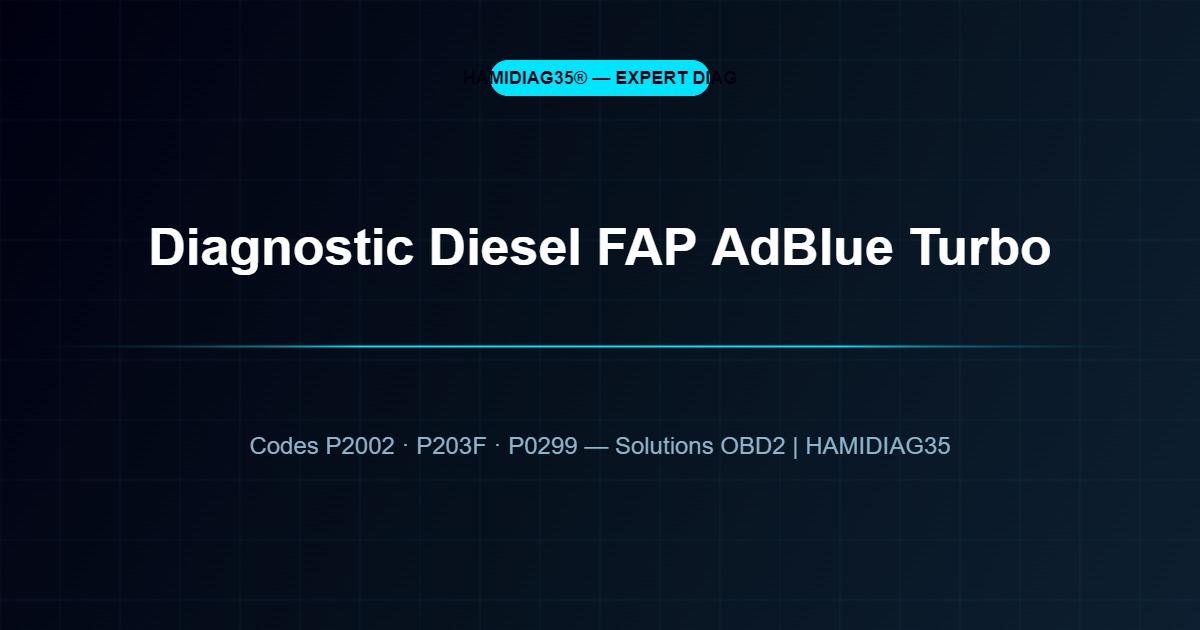 Diagnostic diesel FAP AdBlue turbo — HAMIDIAG35