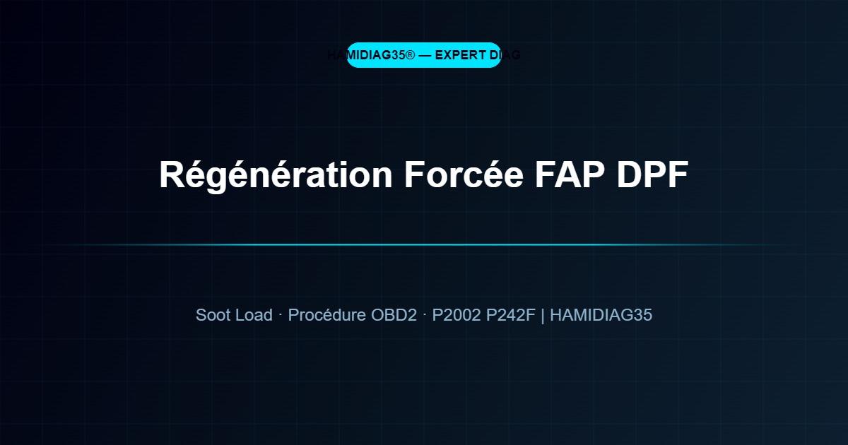 Régénération forcée FAP DPF OBD2 — HAMIDIAG35