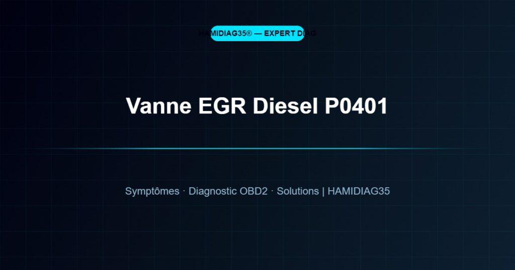 Vanne EGR Diesel P0401